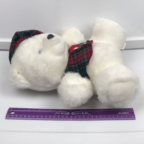 Vintage Jingle Bell Jr Hand Puppet Plush 12'' Christmas White Cap Vest Broadway - Picture 9 of 11